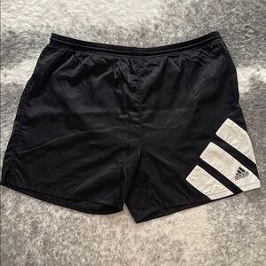 Adidas Black and White Sports Shorts